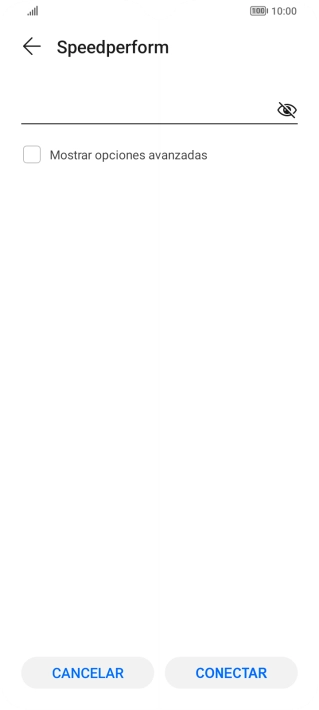 Introduce la contraseña de la red wifi y pulsa CONECTAR.