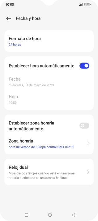 Pulsa el indicador junto a 