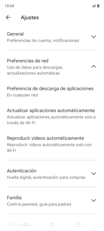 Pulsa Actualizar aplicaciones automáticamente.