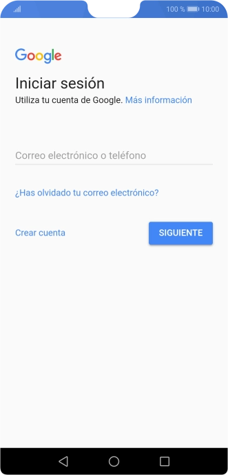 Si no tienes una cuenta de Google, pulsa Crear cuenta y sigue las indicaciones de la pantalla para ver cómo crear una cuenta nueva.