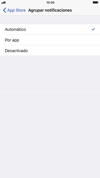 Pulsa el ajuste deseado.