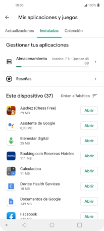 Pulsa la app deseada.