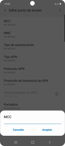 Introduce 214 y pulsa Aceptar.