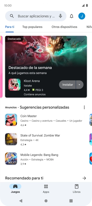 Pulsa el icono de perfil.