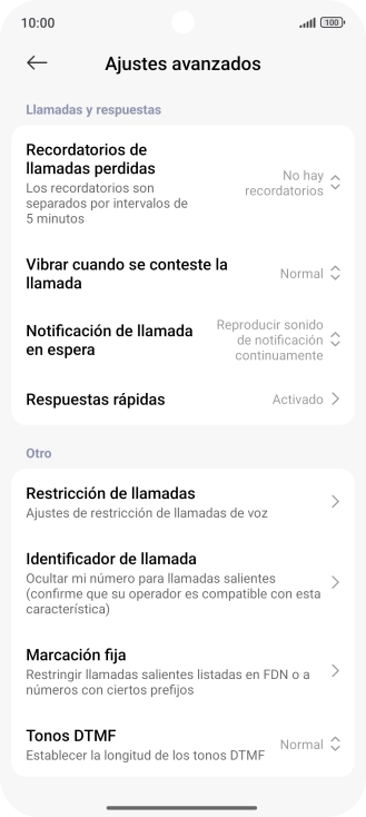 Pulsa Marcación fija.