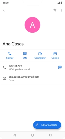 Pulsa el número de teléfono.