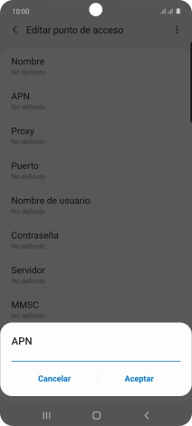 Introduce airtelwap.es y pulsa Aceptar.