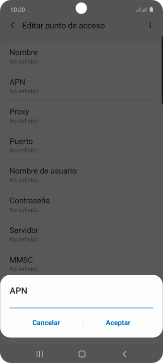 Introduce airtelwap.es y pulsa Aceptar.