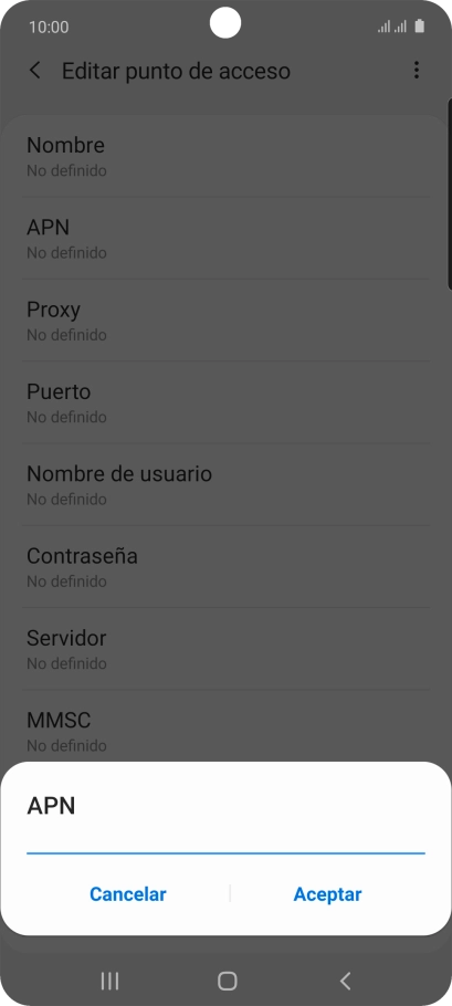 Introduce airtelwap.es y pulsa Aceptar.