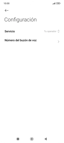 Pulsa Número del buzón de voz.