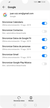 Pulsa el indicador junto a 