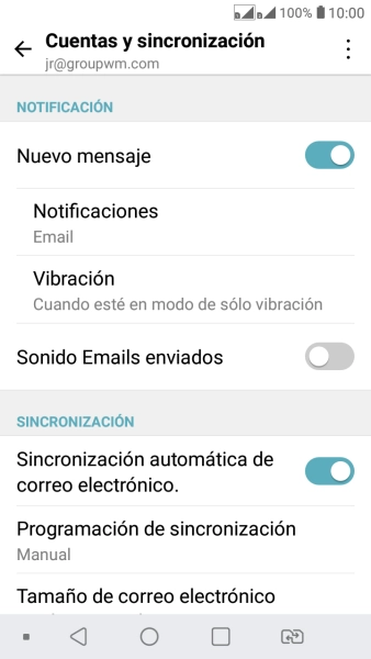 Pulsa el indicador junto a 