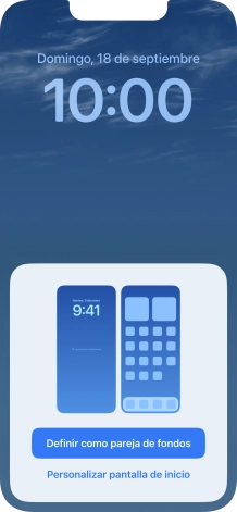 Si deseas utilizar el mismo tema de color en la pantalla de inicio, pulsa Definir como pareja de fondos.