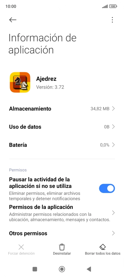 Pulsa la tecla de inicio para terminar y regresar a la pantalla de inicio.