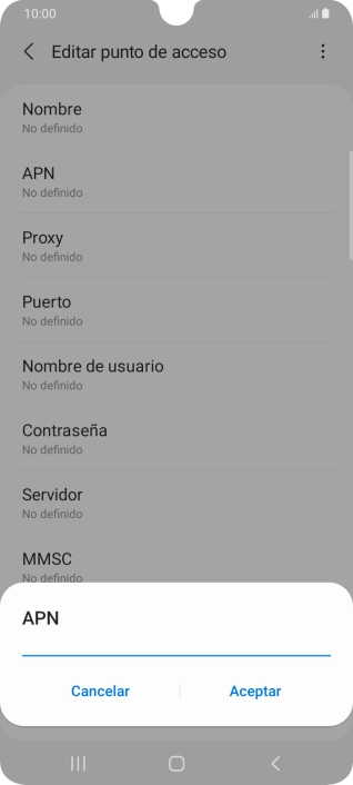 Introduce airtelwap.es y pulsa Aceptar.