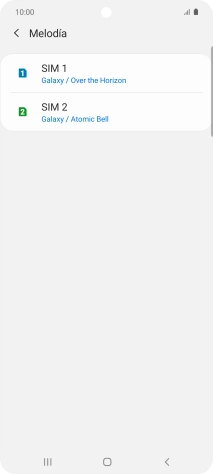 Pulsa el nombre de la tarjeta SIM.