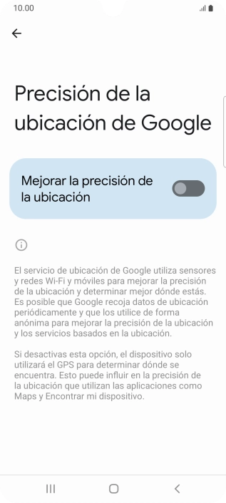 Pulsa el indicador junto a 