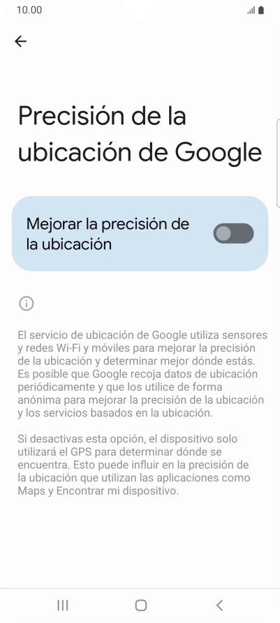 Pulsa el indicador junto a 