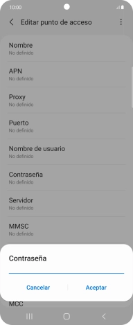 Introduce wap125 y pulsa Aceptar.