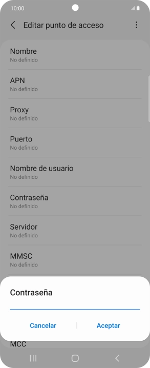 Introduce wap125 y pulsa Aceptar.
