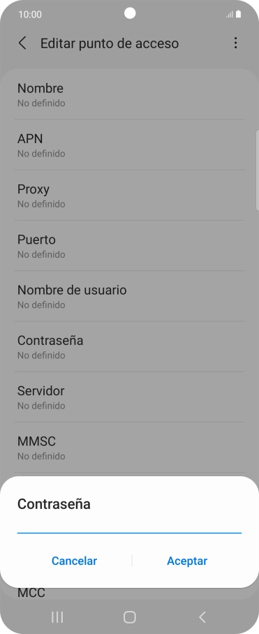 Introduce wap125 y pulsa Aceptar.