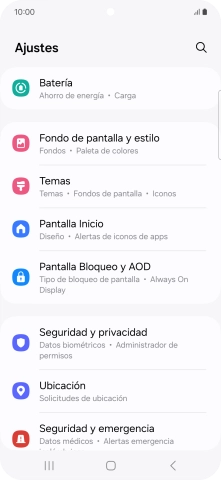 Pulsa Pantalla Bloqueo y AOD.