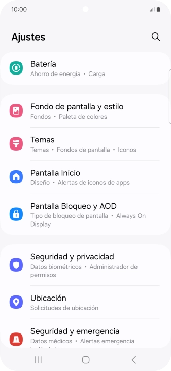 Pulsa Pantalla Bloqueo y AOD.