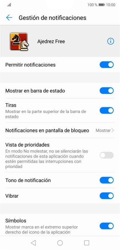 Pulsa el indicador junto a 