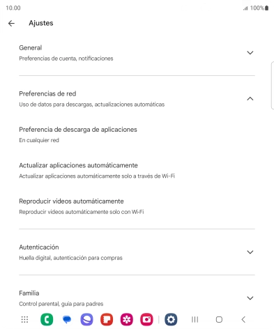 Pulsa Actualizar aplicaciones automáticamente.