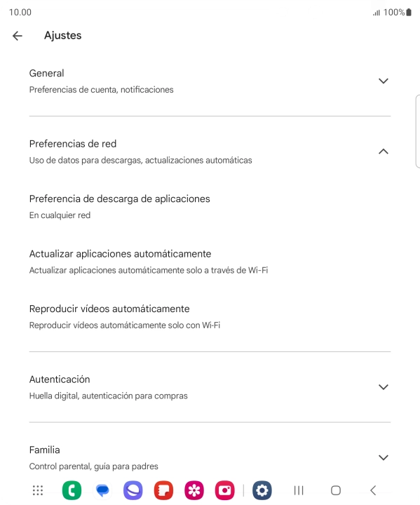 Pulsa Actualizar aplicaciones automáticamente.
