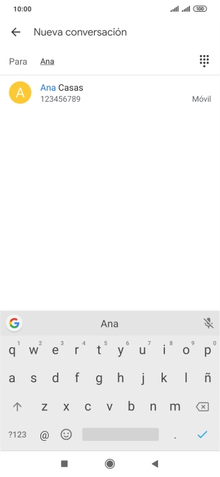 Pulsa el contacto deseado.