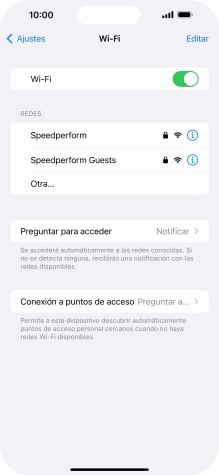 Pulsa la red wifi deseada e introduce la contraseña de esta red.