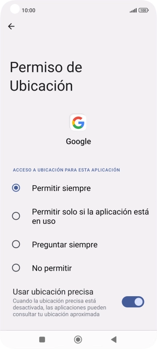 Pulsa el ajuste deseado.