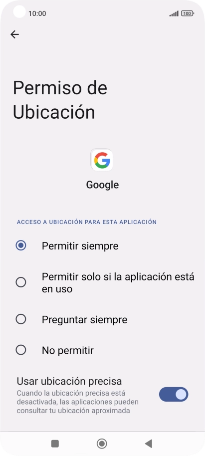 Pulsa el ajuste deseado.