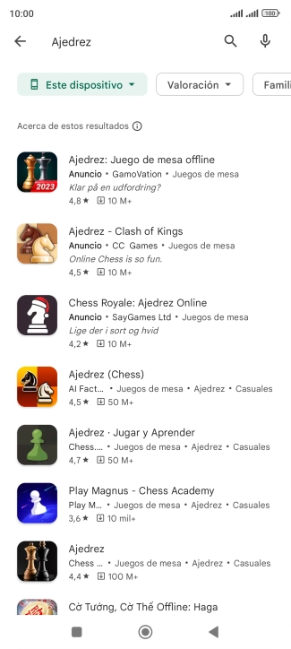 Pulsa la app deseada.