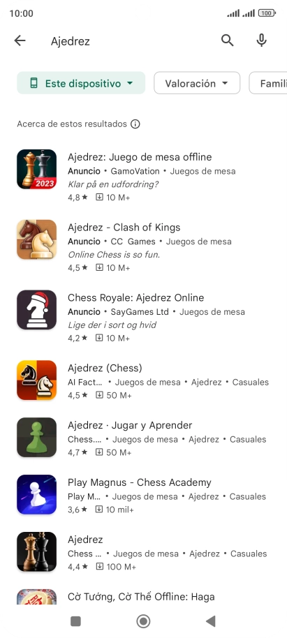 Pulsa la app deseada.
