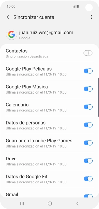 Pulsa el indicador junto a 