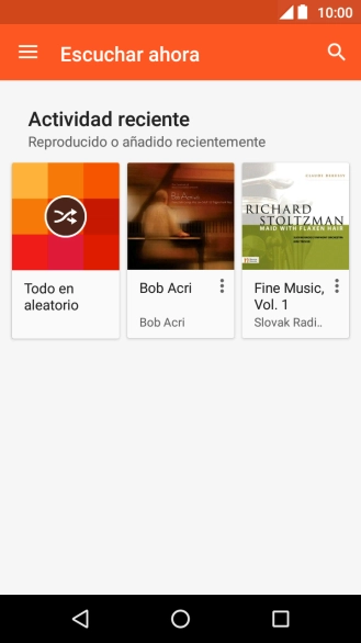 Desliza el dedo hacia la derecha desde la parte izquierda de la pantalla.