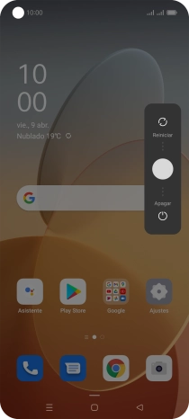 Pulsa el círculo y arrástralo hacia abajo.