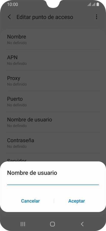 Introduce wap@wap y pulsa Aceptar.