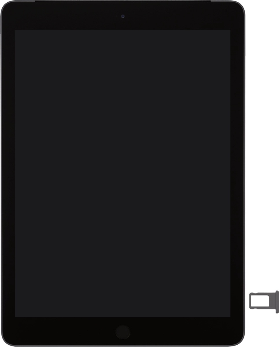 Gira la tarjeta SIM de modo que la esquina biselada de la tarjeta coincida con la esquina biselada de su contenedor.
