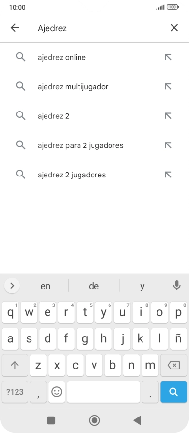 Introduce el nombre del tema o de la app y pulsa el icono de búsqueda.
