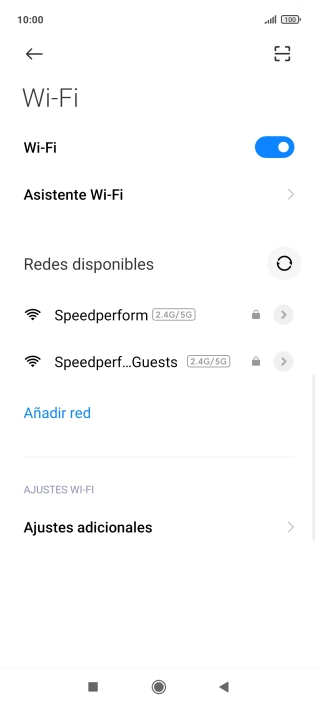 Pulsa la red wifi deseada.