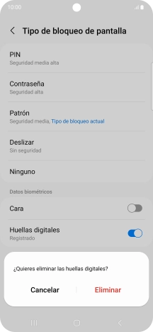 Pulsa Eliminar.