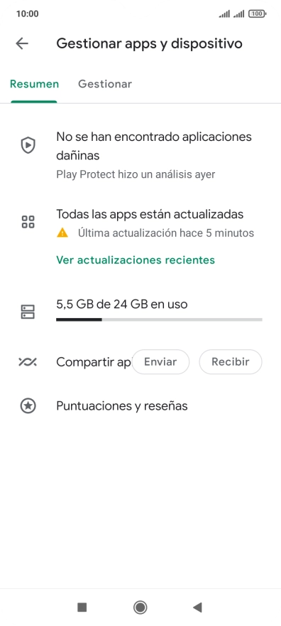 Pulsa Gestionar.