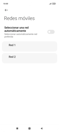 Pulsa la red deseada.