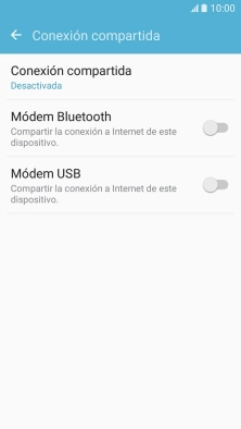 Pulsa Módem USB para activar la función. Se establece ahora de forma automática una conexión con Internet desde el ordenador a través del teléfono.