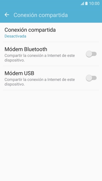 Pulsa Módem USB para activar la función. Se establece ahora de forma automática una conexión con Internet desde el ordenador a través del teléfono.