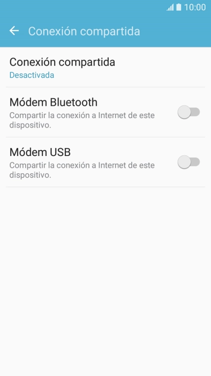 Pulsa Módem USB para activar la función. Se establece ahora de forma automática una conexión con Internet desde el ordenador a través del teléfono.