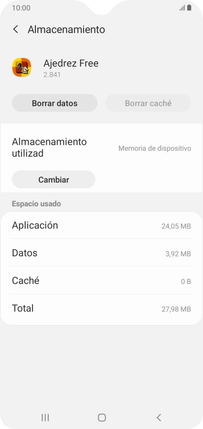 Pulsa la tecla de inicio para terminar y regresar a la pantalla de inicio.